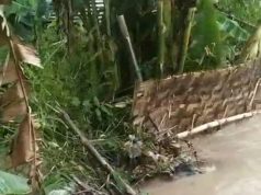 Akibat Hujan Deras Mengakibatkan Tanggul Sungai Cingeres Jebol